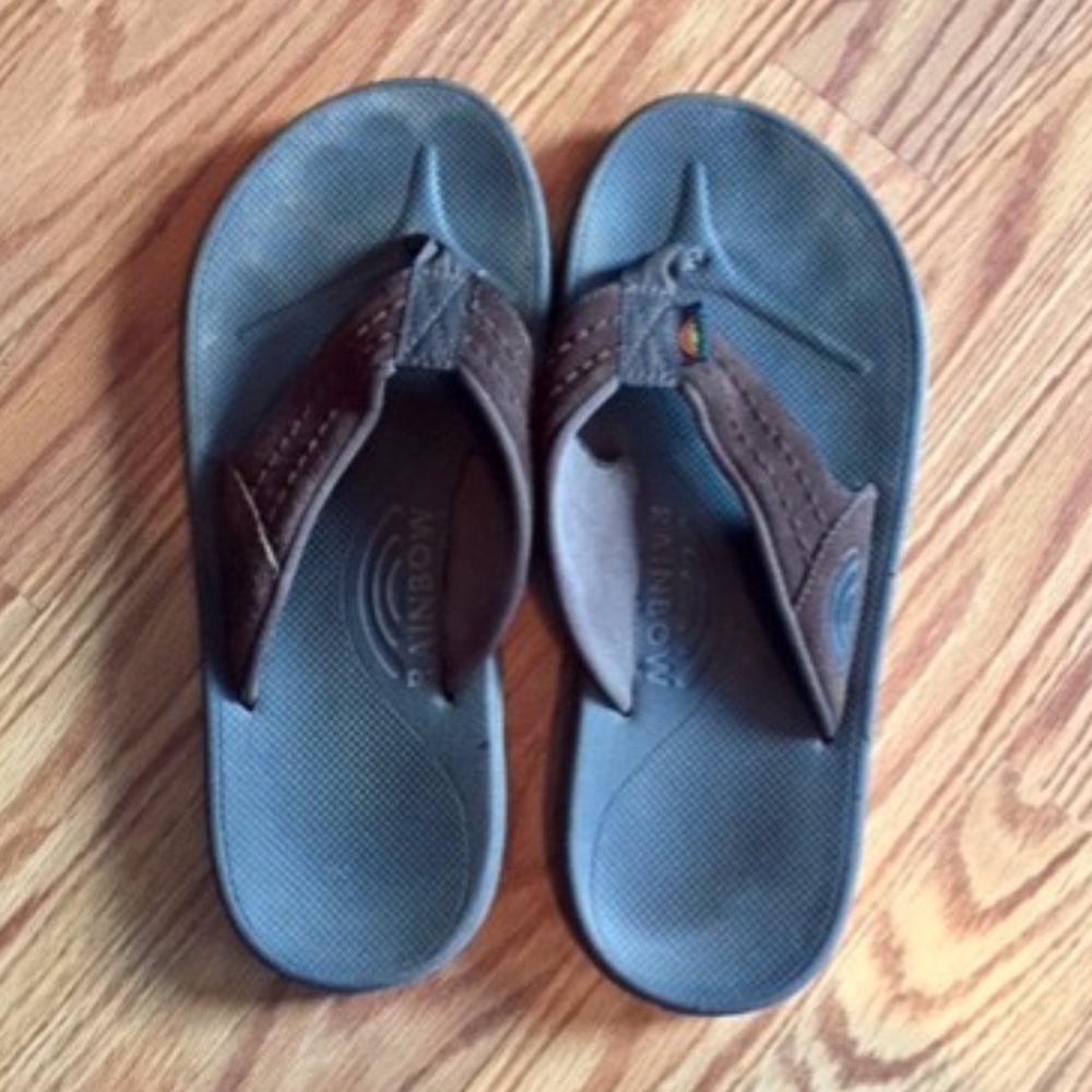 Rainbow sandals flip-flops brown 8 womens 6.5 mens