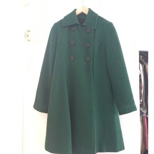 Hunter green swing coat