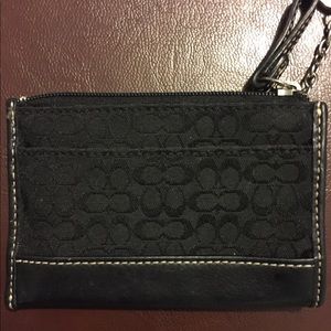 COACH Leather Zipper Coin Purse