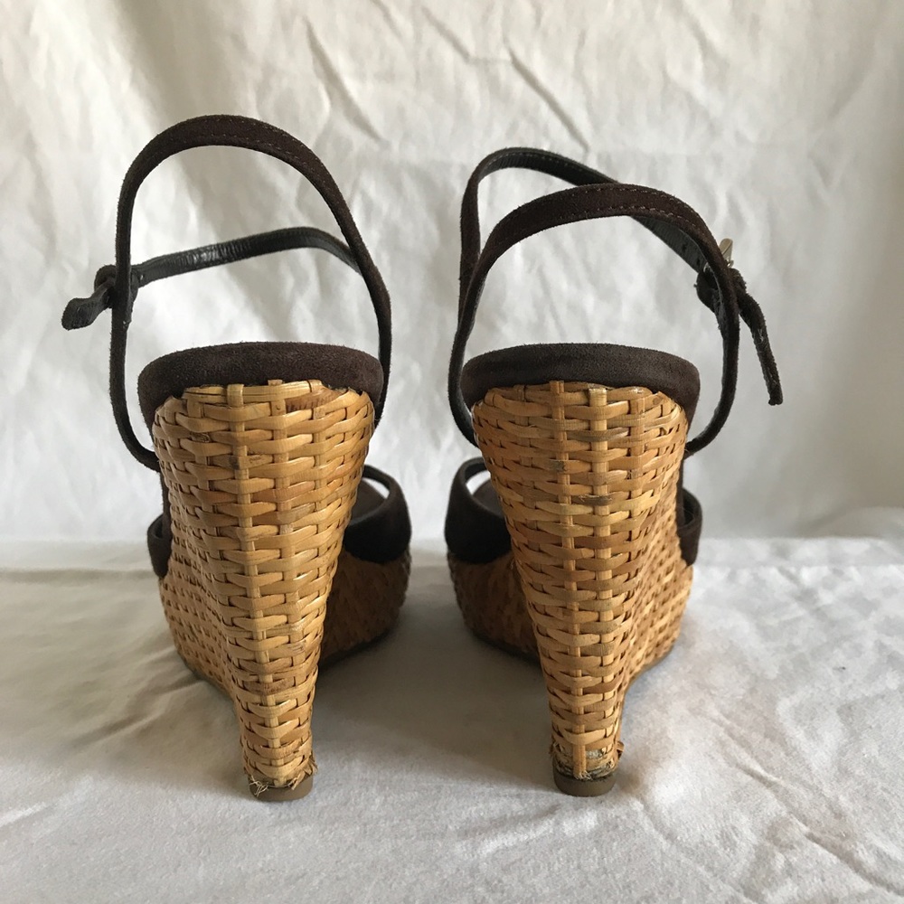 Prada brown suede platforms. Sz 40 - Picture 5 of 6