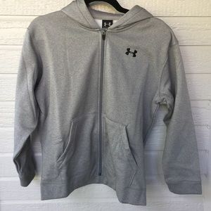 Under Armour Boys Cold Gear Grey Full Zip Hoodie