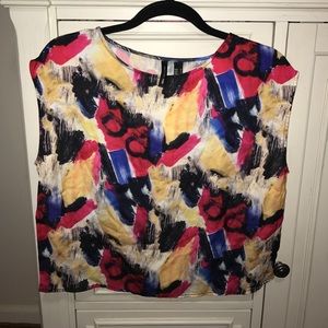 NWOT Mango Multi-Color Blouse