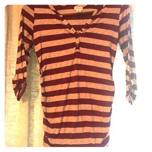 Purple and Grey Maternity Shirt