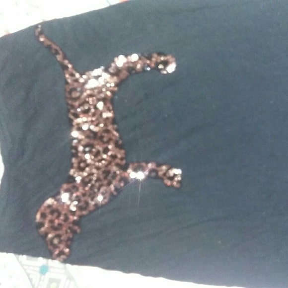 Vs long sleeve crew cheetah print bling - Picture 2 of 2