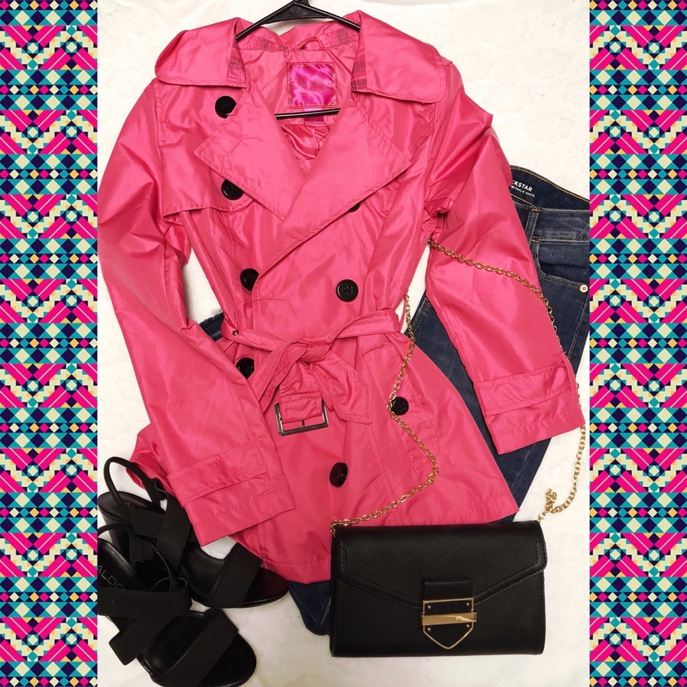 Pink tie coat