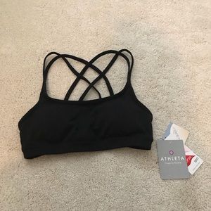 NWT Athleta Black Crossback Bra