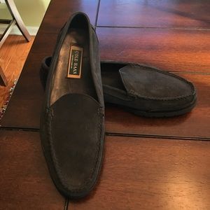 Cole Haan black nubuck loafers