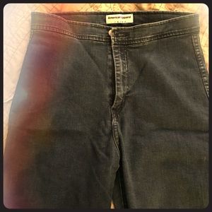 High Waisted American Apparel Jeans - Dark Blue