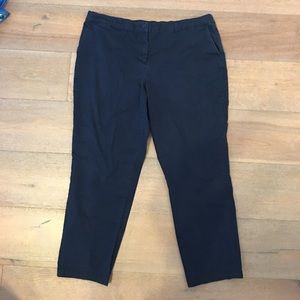 Navy cropped chinos