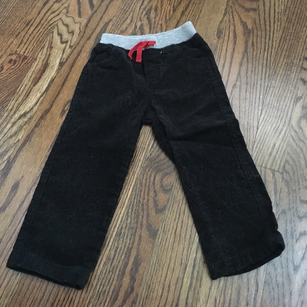 Black corduroy pants.