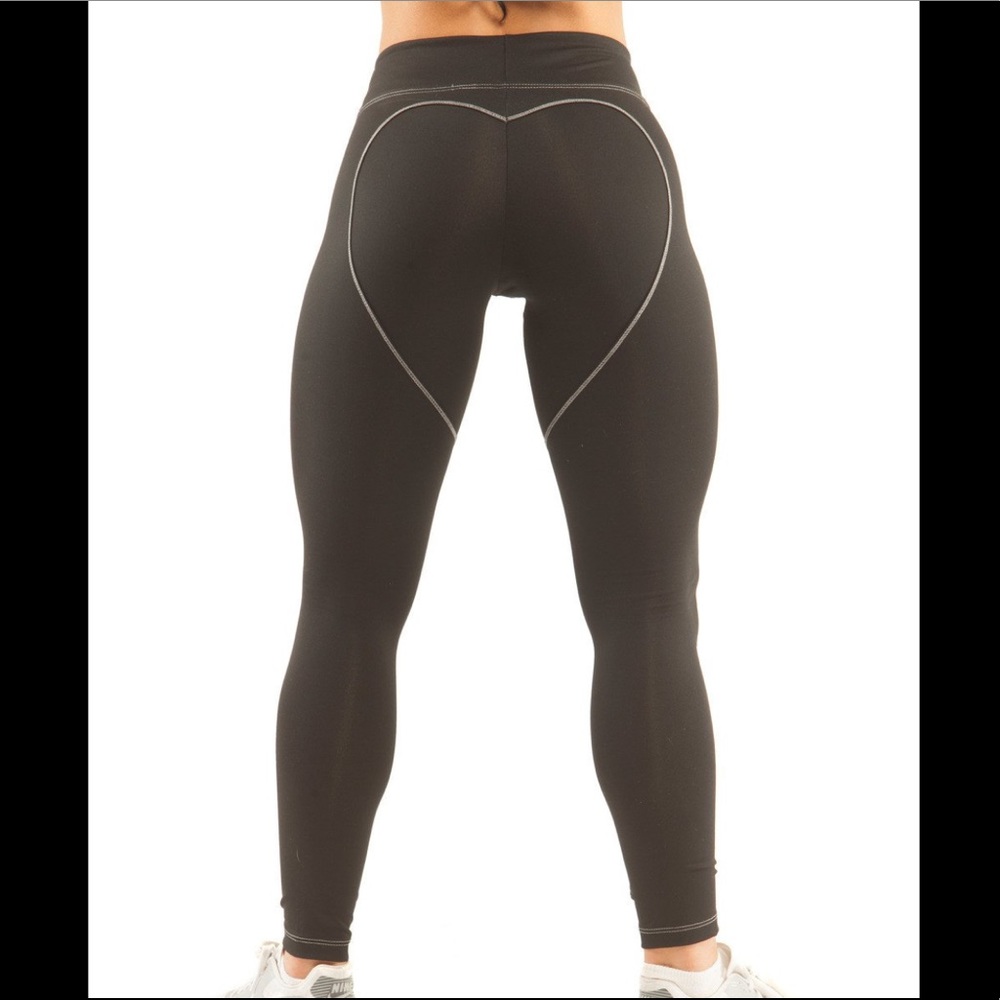 Black Heart Leggings Size Small
