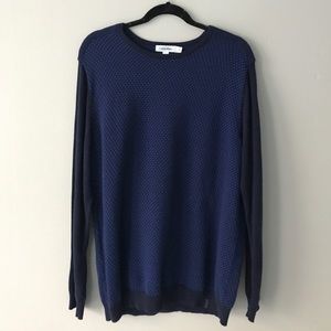 Calvin Klein Men's Blue long sleeve sweater