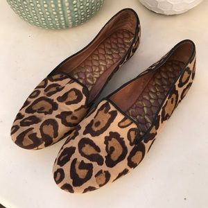 Sam Edelman Calf Hair Loafers - Leopard Print, 6.5