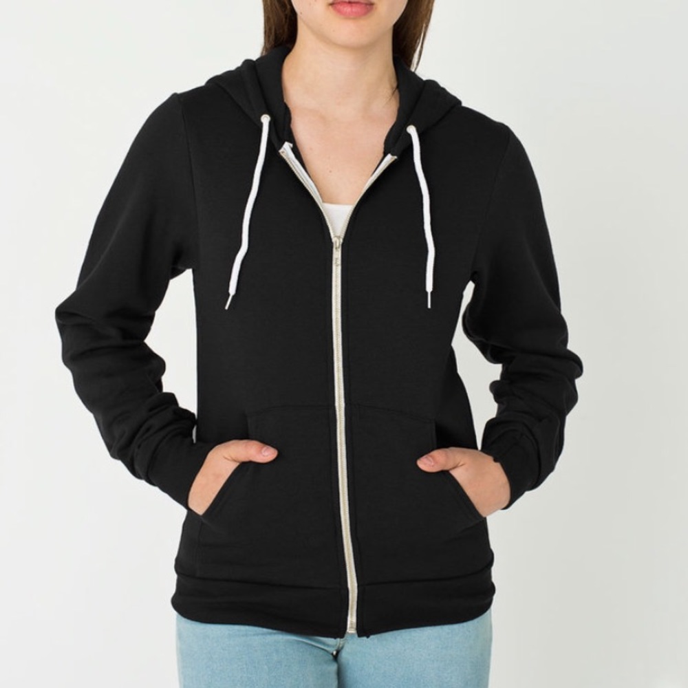 American Apparel black hoodie XS