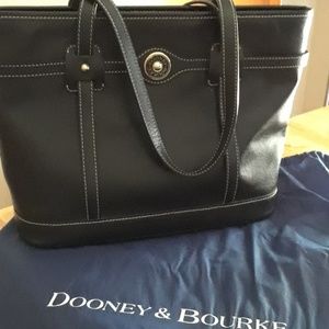Dooney & Bourke two handled zipper top black tote