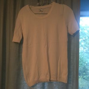 White Short Sleeve Maternity Sweater