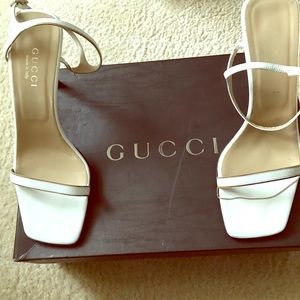 White Gucci sandals