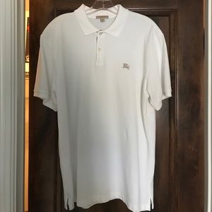 Burberry White Polo - men’s Large