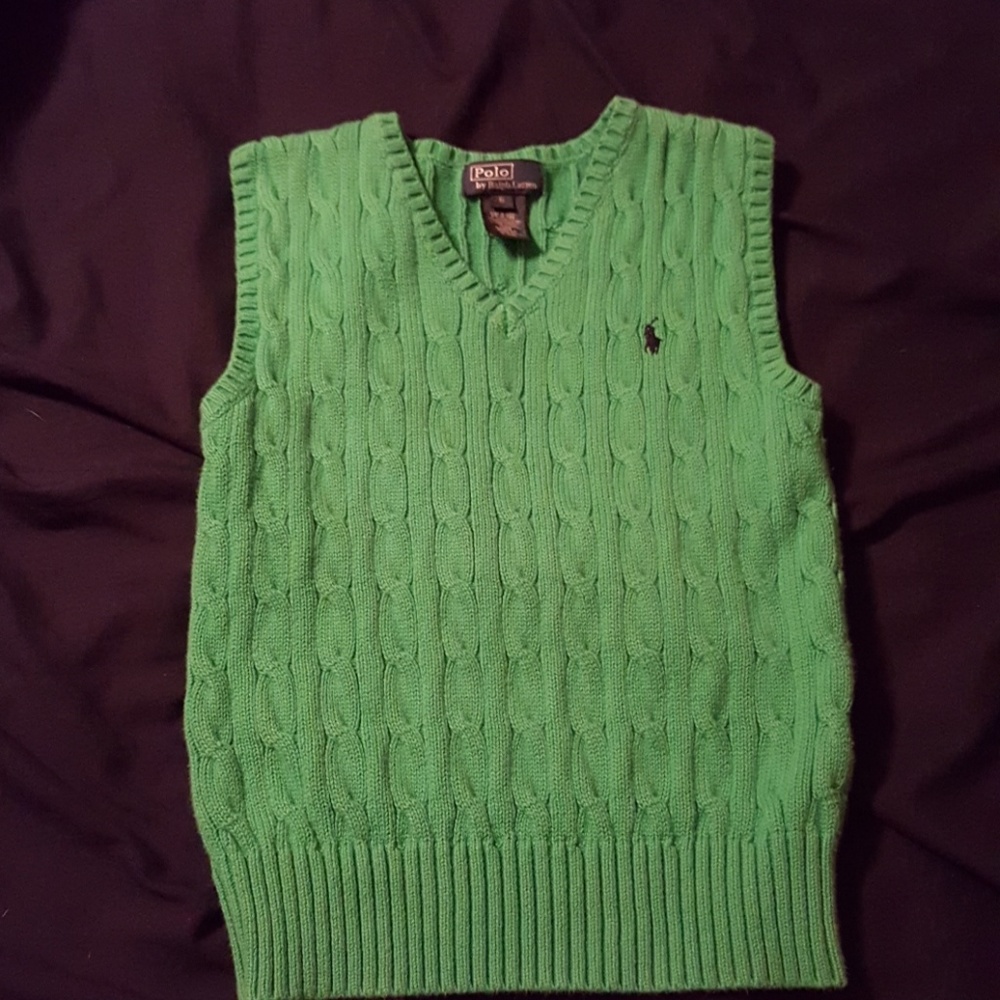 Boys Ralph Lauren Green Sweater Vest