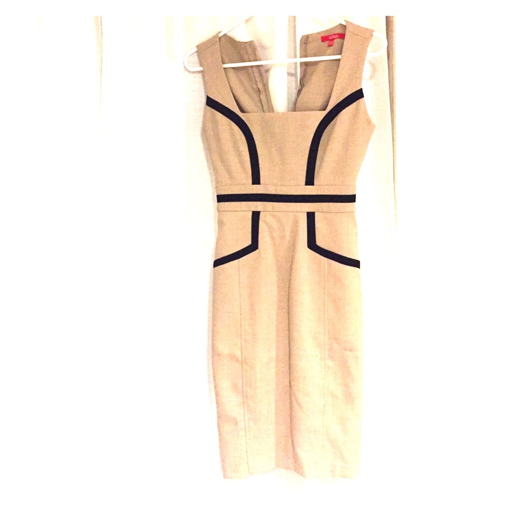 XOXO Tan and Black Dress