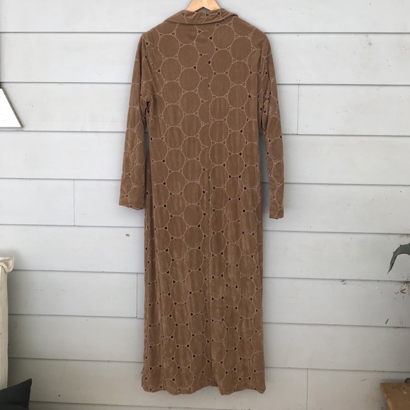 Vintage faux suede boho trench coat - Picture 6 of 8