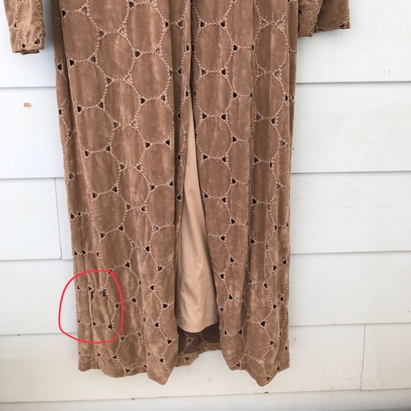 Vintage faux suede boho trench coat - Picture 8 of 8