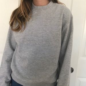 grey adidas crew neck.