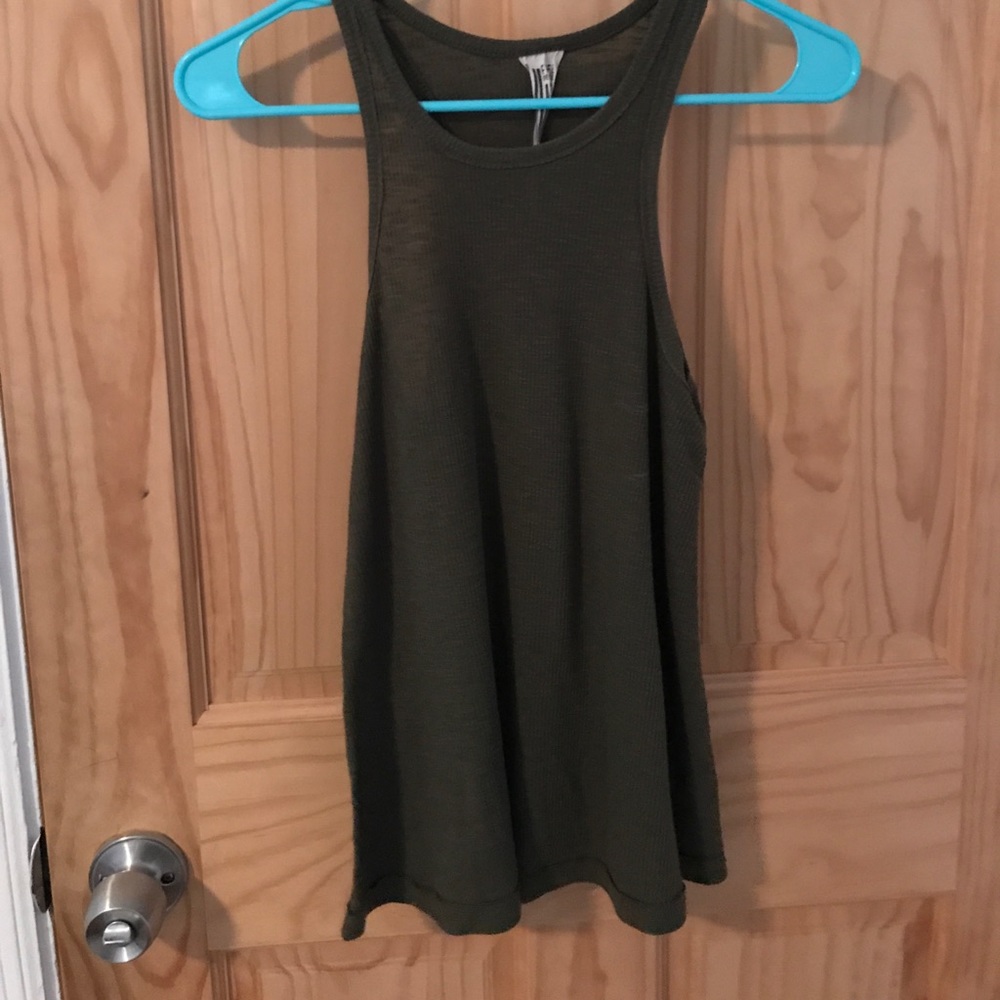 Free people green basic tank