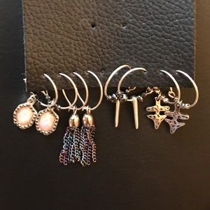 BUNDLE charmed hoop earrings