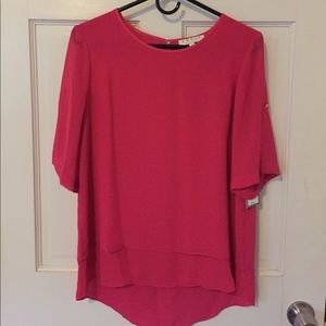 SOLD Hi-Lo Blouse with Keyhole Back