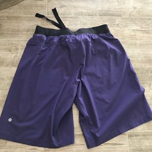 Men’s lululemon purple 11” workout shorts. Large