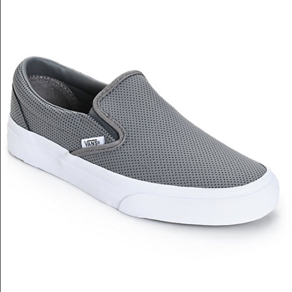 Gray Perforated Vans