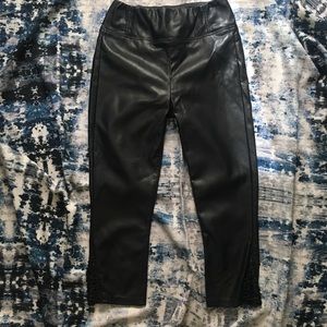 NWOT Mother Faux Buttery Leather Cropped Pants