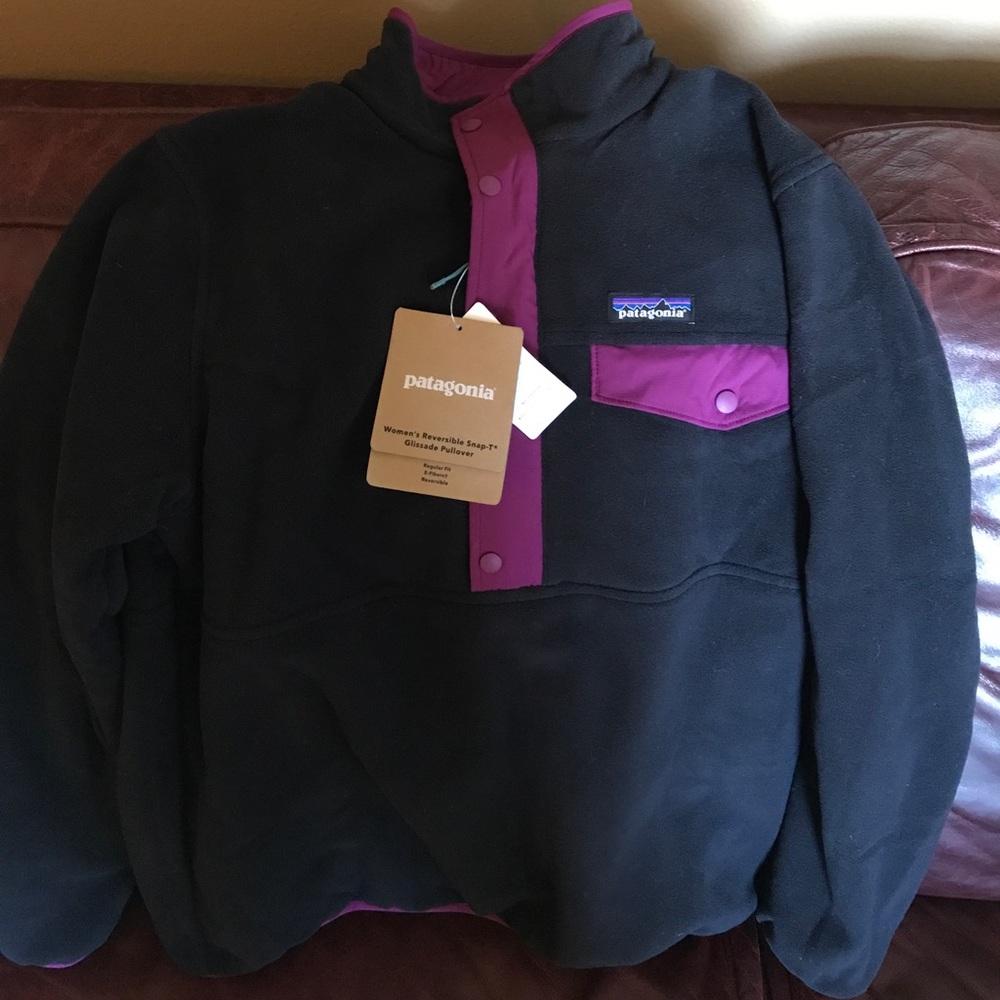 NWT Patagonia Reversible Snap T Glissade Pullover