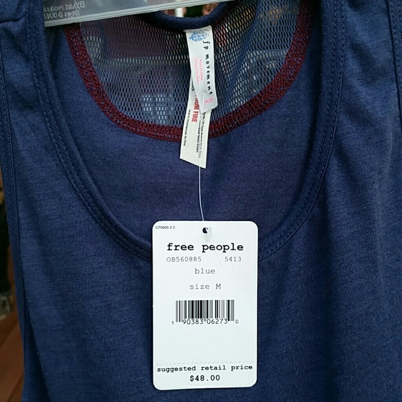 free people blue tank top! - Picture 2 of 4