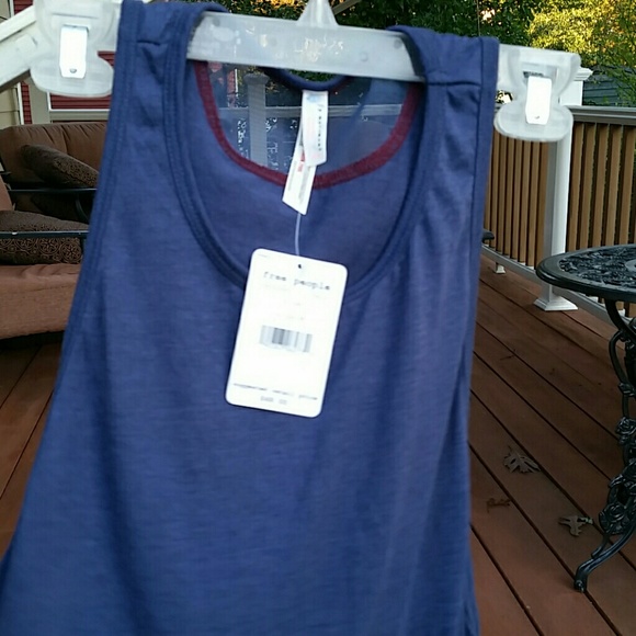 free people blue tank top! - Picture 3 of 4