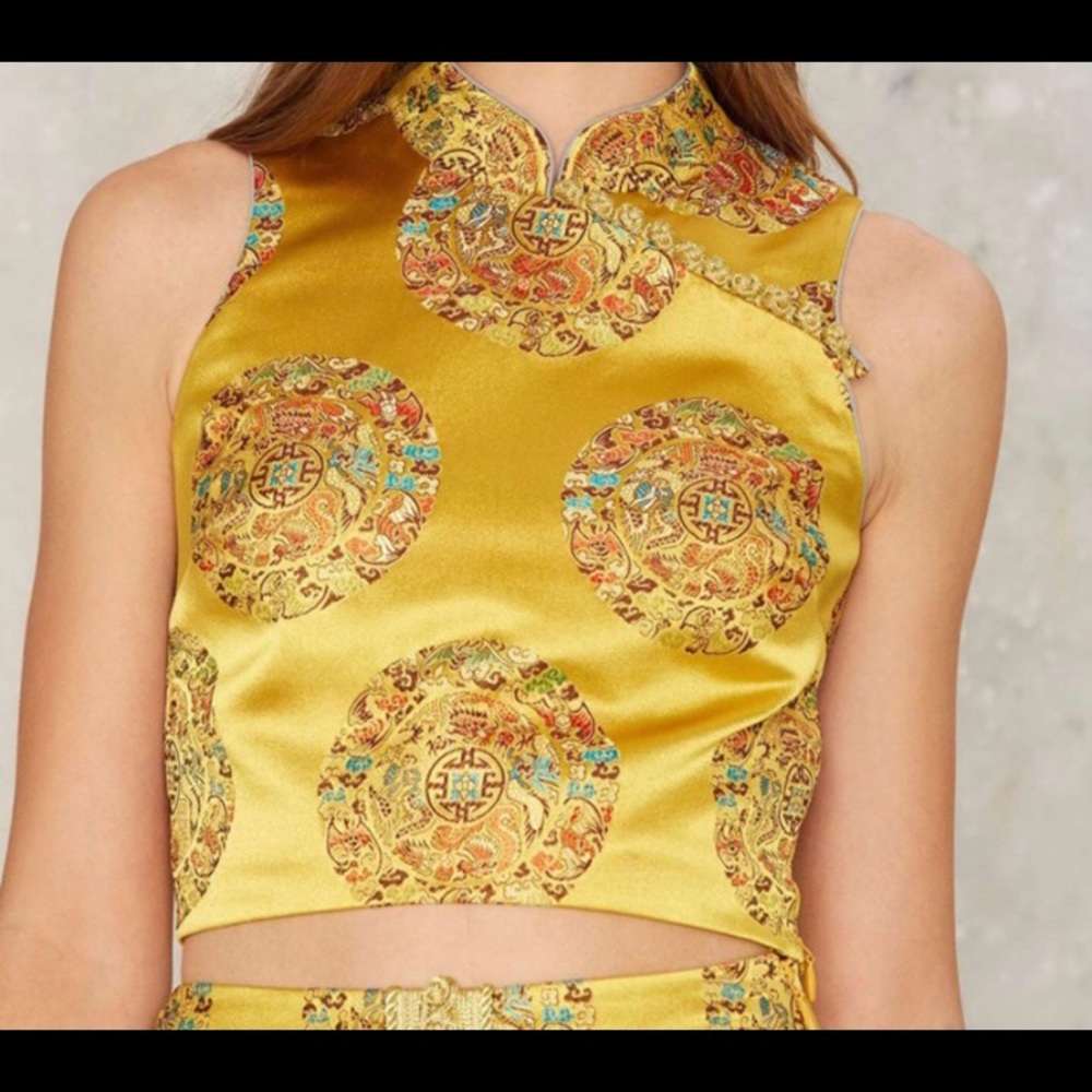 Nasty Gal Collection Forbidden City Jacquard Top