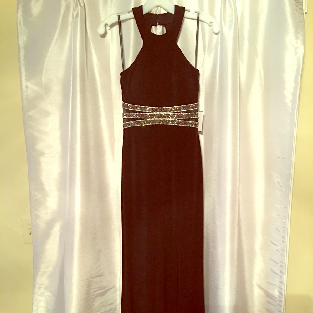 BRAND NEW David’s Bridal black formal gown