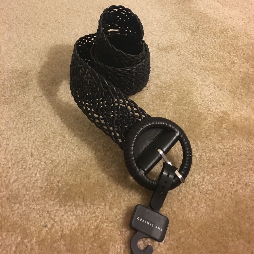 New! Limited dark brown wide woven belt!