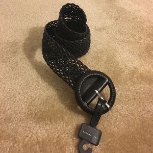 New! Limited dark brown wide woven belt!