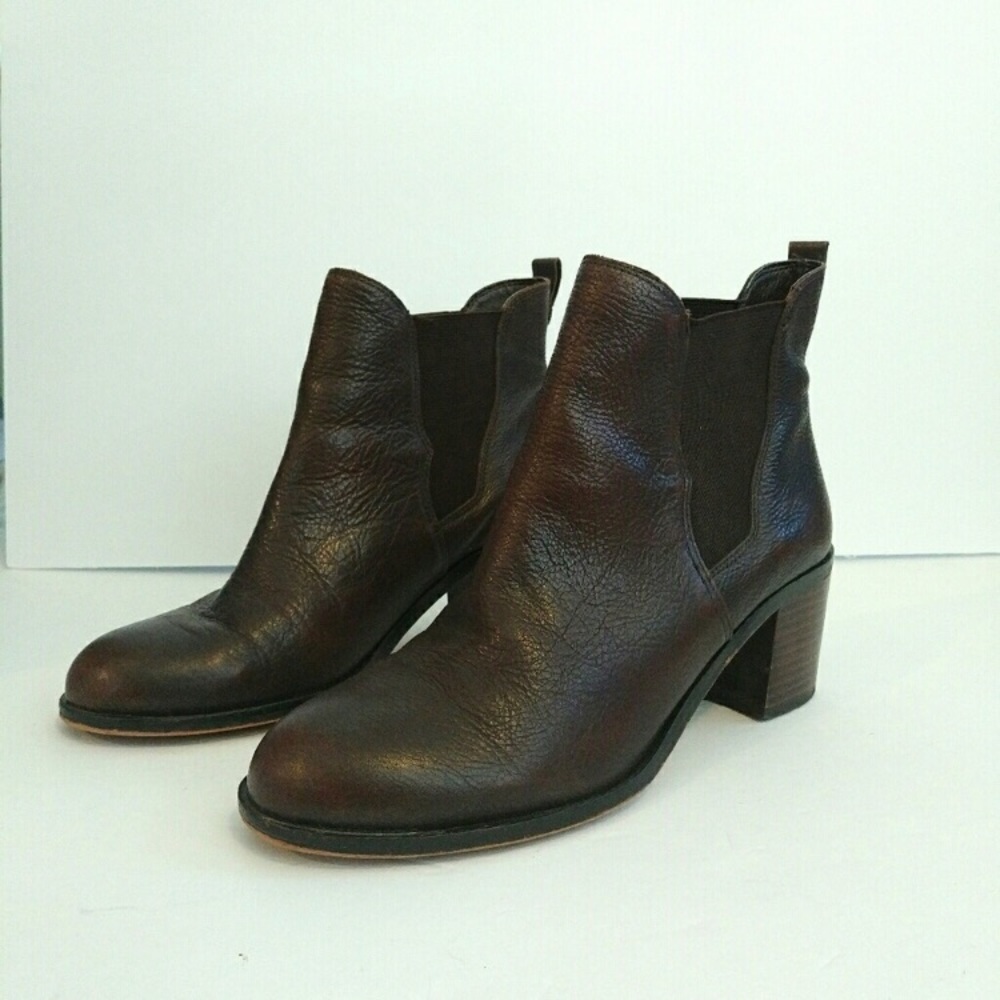 Sam Edelman brown leather ankle boots