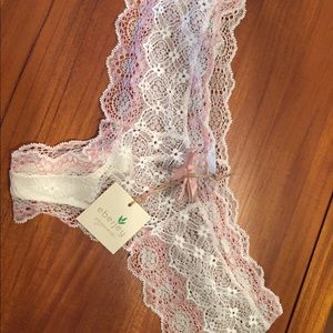 Eberjey Organic Nadine lace thong Medium