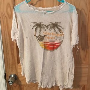 Distressed graphic tee