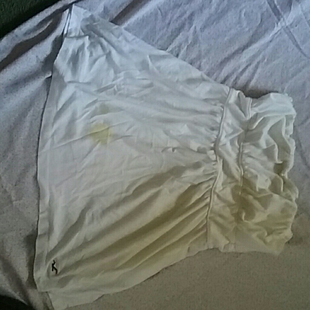 White strapless shirt