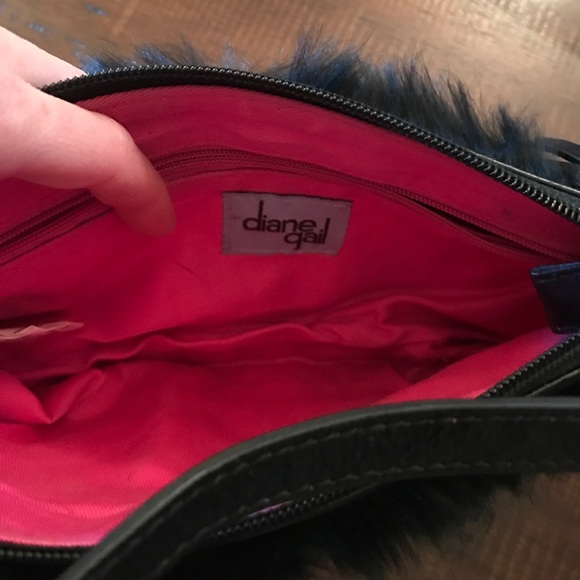 Diane Gail Rabbit Fur Clutch with Handle - Picture 3 of 8