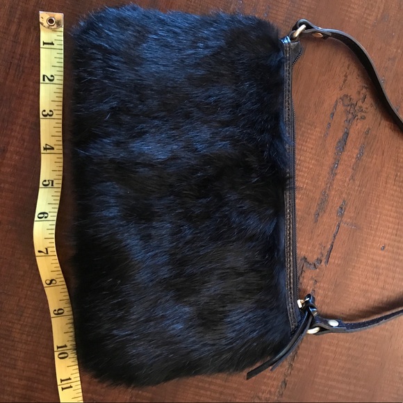 Diane Gail Rabbit Fur Clutch with Handle - Picture 6 of 8