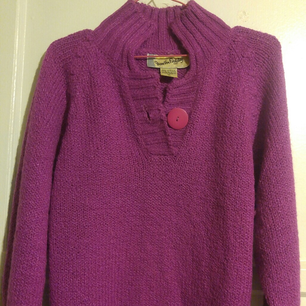 DianeVon Furstenberg Magenta Sweater - Picture 2 of 4