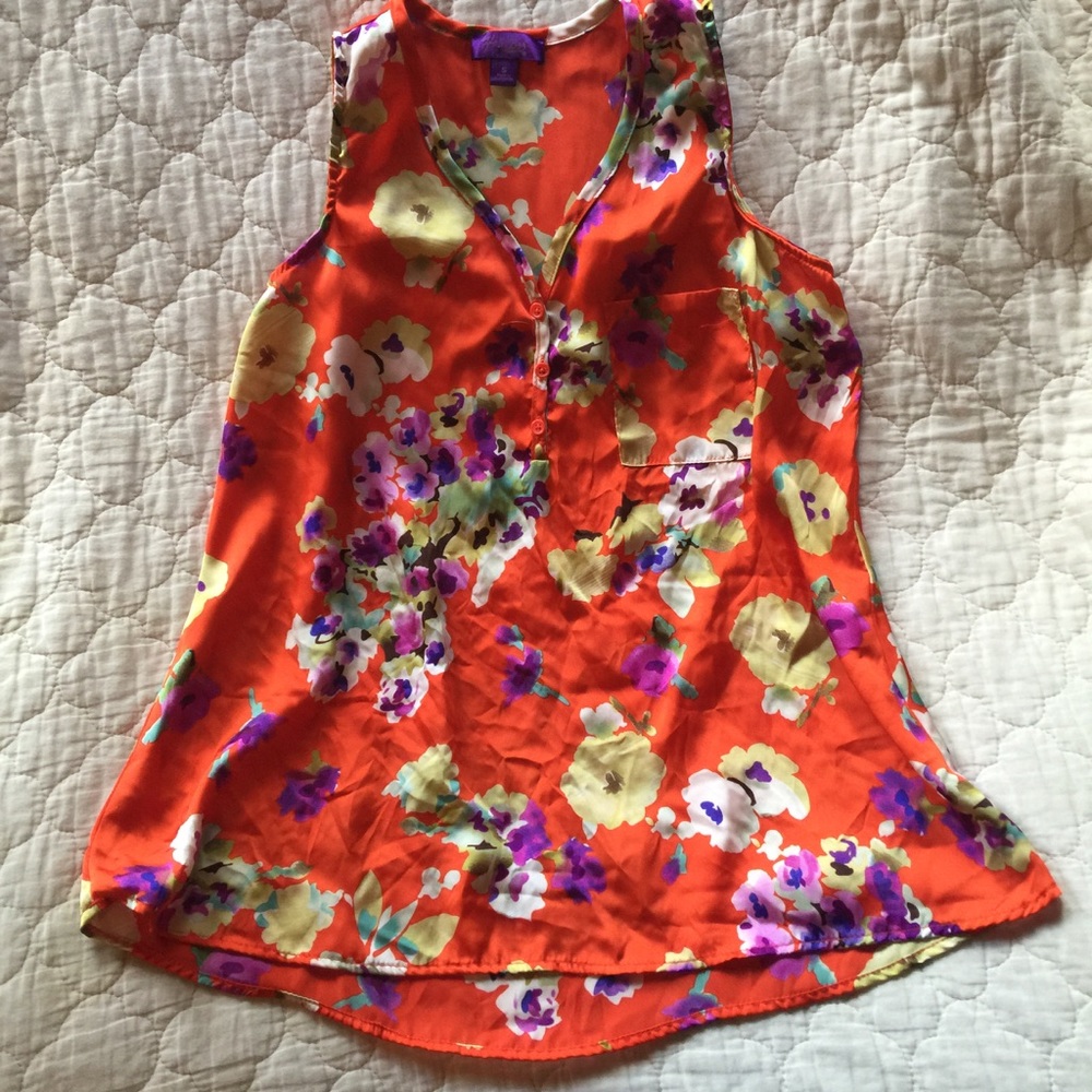 Floral print short sleeve silk shirt :)