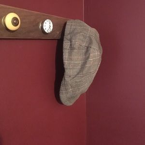 •3for10• Newsboy Hat: brown plaid