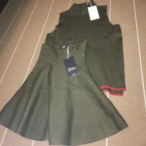 Zara coordinating skirt and top